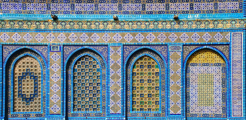 Detail of the decorations of the "Dome of the Rock" 