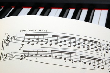 Piano music manuscript