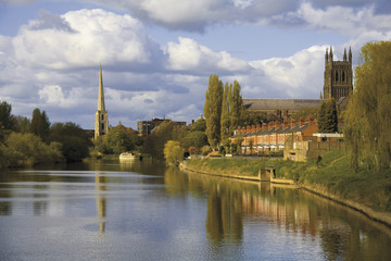 worcester city the river severn worcestershire the midlands 