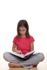 Girl reading a book 