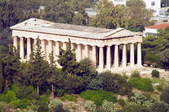 The Temple of Hephaestus in Athens, Greece. c 5th century B.C.