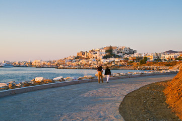 road to Naxos city - obrazy, fototapety, plakaty