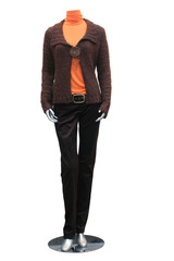 jacket, blouse, trousers on mannequin
