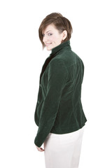 Looking Over The Shoulder In Green