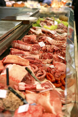 Boucherie sur le marché