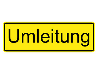 Umleitungsschild, rechteckig