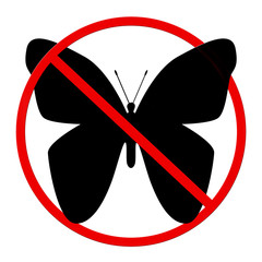 Schmetterling Verbot