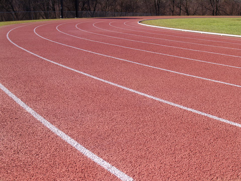 lanes on an outdoor running track