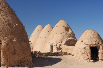 Syria, village - old clay house