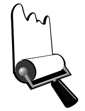 farbrolle - wand streichen
