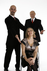 presenting a businesswoman