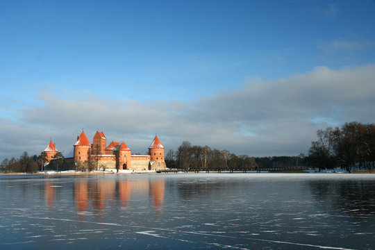Trakai castle in winter time
