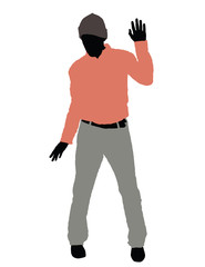 young man isolated on the white background