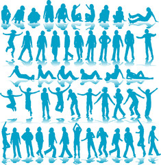 50 different silhouettes of man