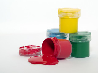 jars with paint