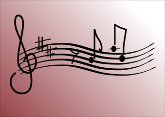 Partition en do, rouge