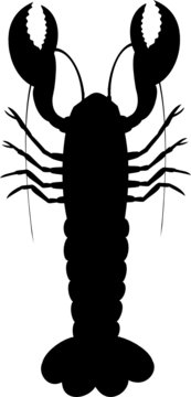 lobster silhouette vector