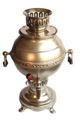 the russian samovar on white background.