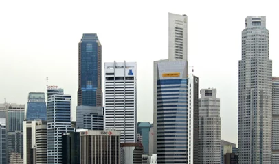 Zelfklevend Fotobehang Singapore skyline © Allan Proudfoot