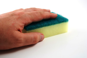 stock pictures of a sponge used to clean dishes 