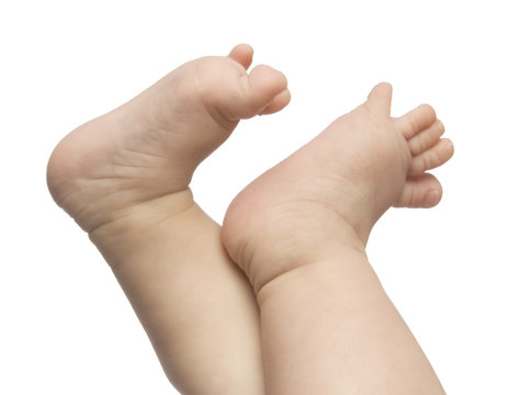 A close up on baby's feet.