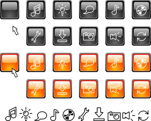 Set of web icons.