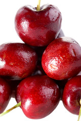 heap of cherry isolated on white background