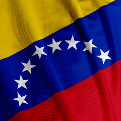 Close up of the Venezuelan flag, square image