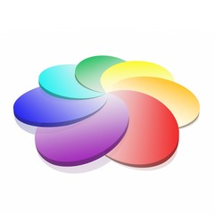 3D spiral colorful palette (high resolution)