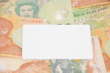 Fototapeta na wymiar New Zealand Cash or Credit