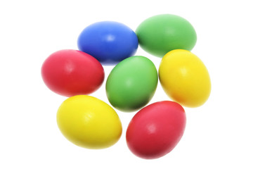 Easter Eggs on White Background