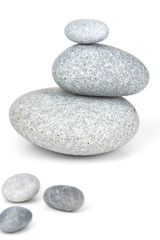 Pebble stones stack in balance.