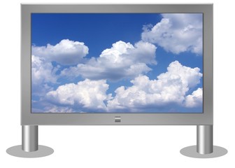 plasma tv silber