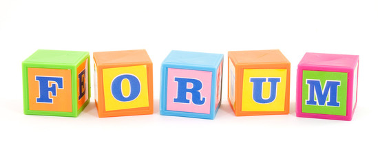 words alphabet blocks studio isolated