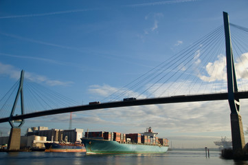 Unter der Köhlbrandbrücke