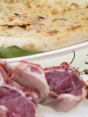 indisches tandoori naan brot mit lammfleisch gefüllt