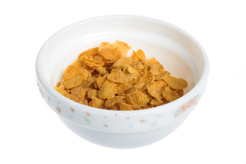 cereal in white bowl