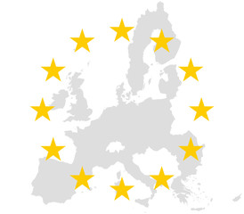 união europeia mapa e estrelas © António Duarte