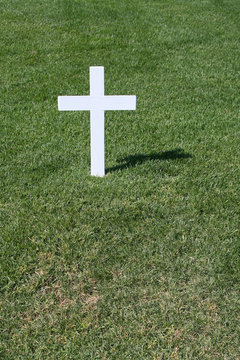 Plain white cross, Robert F Kennedy, Arlington Cemetery