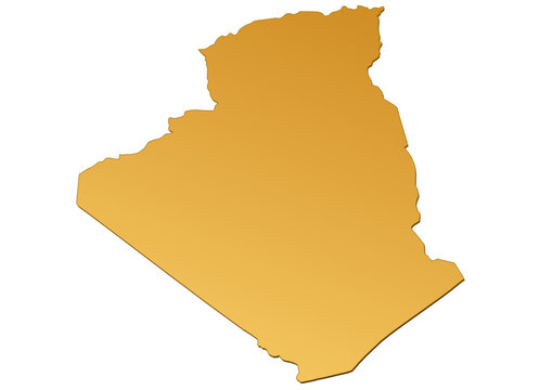 Carte de l'algérie marron