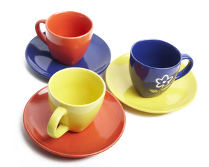 An image of a varicoloured cups