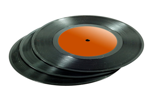 Vinyl Record isolated on a white background.