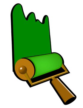 farbrolle gruen