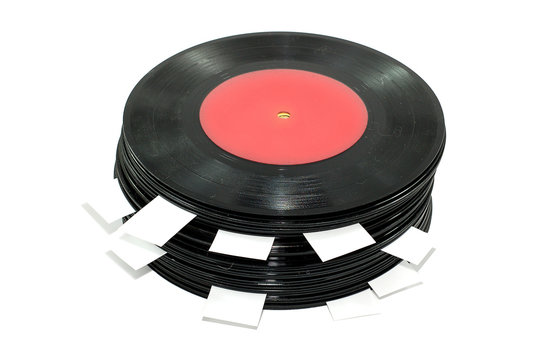Vinyl Record isolated on a white background.