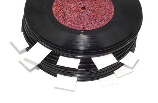 Vinyl Record isolated on a white background.