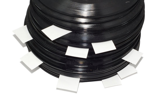 Vinyl Record isolated on a white background.
