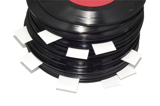 Vinyl Record isolated on a white background.