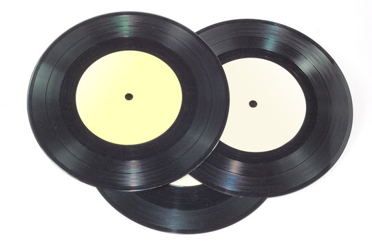 Vinyl Record isolated on a white background.