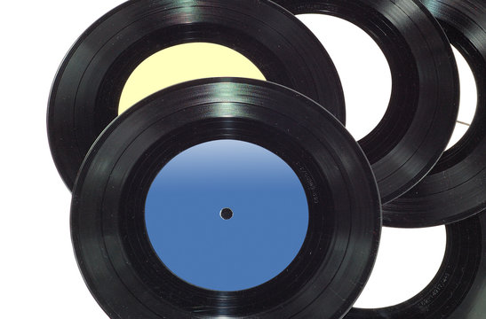 Vinyl Record isolated on a white background.