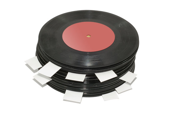 Vinyl Record isolated on a white background.